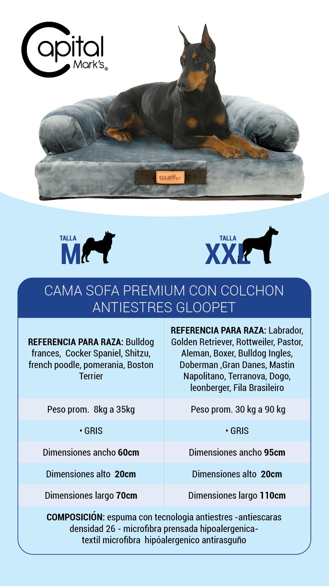 Cama sofá premium con tecnología antiestrés