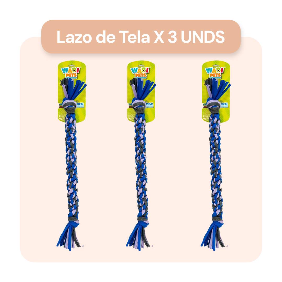Combo X3 Juguetes Lazo de Tela