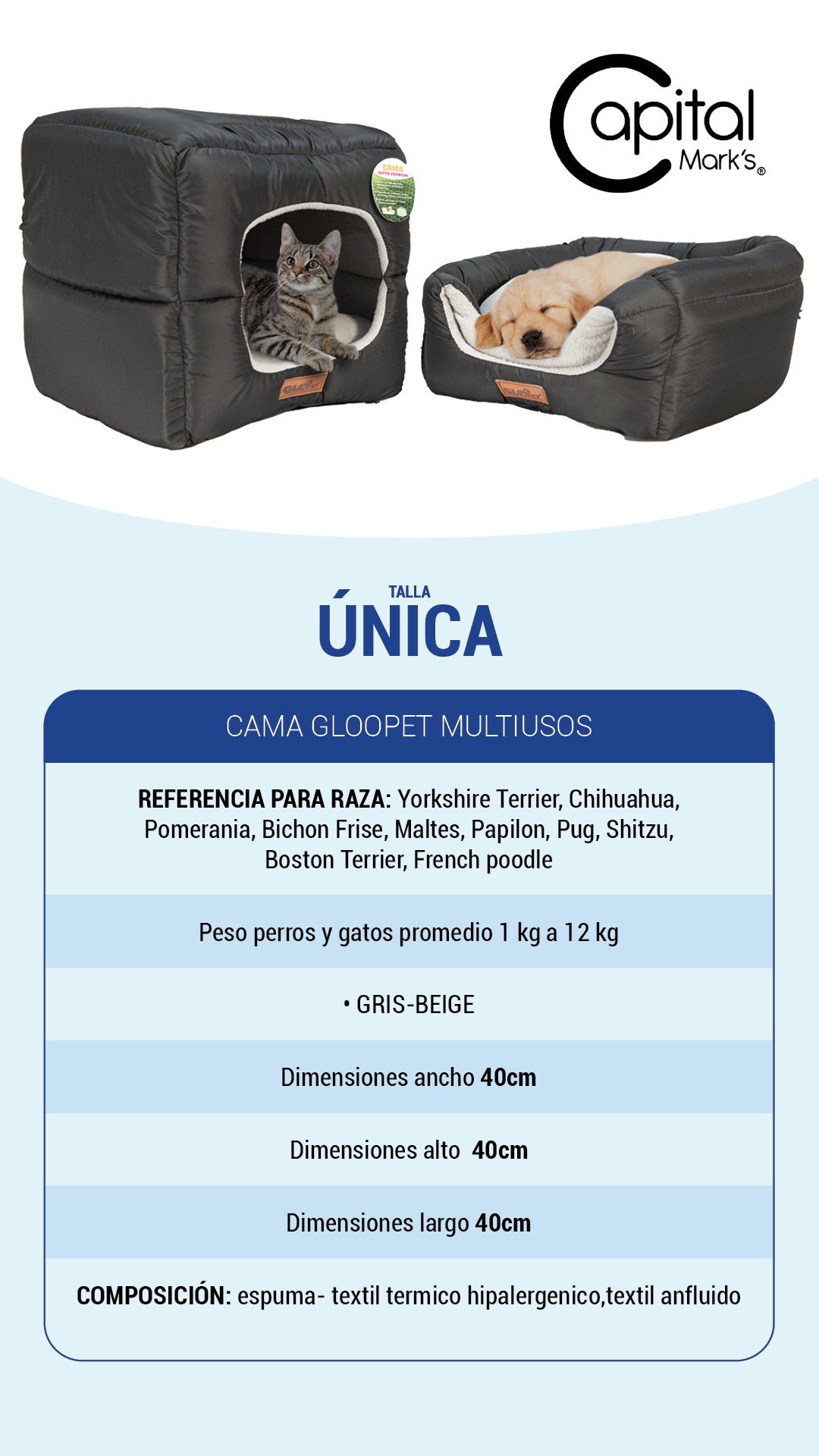 Cama Multiusos para Mascota