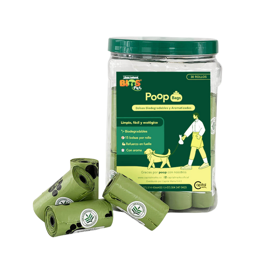 Bolsas para Popó Biodegradables x 15 Rollos
