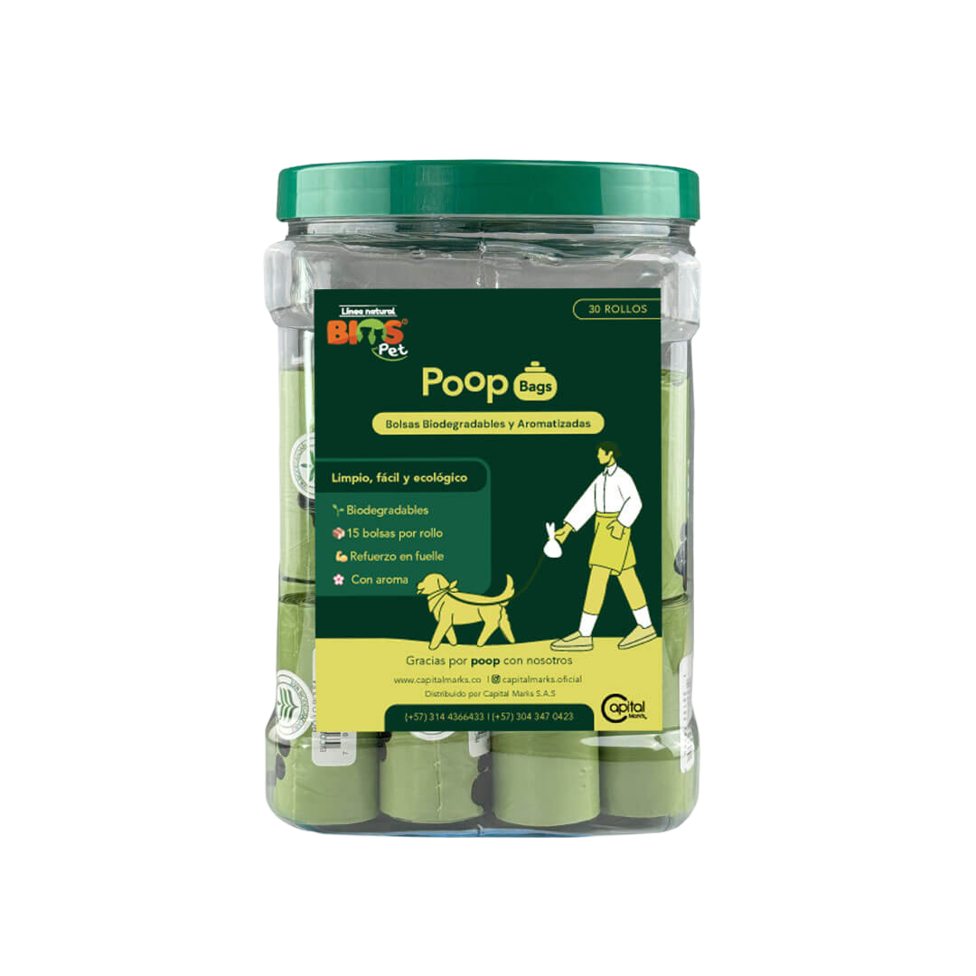 Bolsas para Popó Biodegradables x 30 Rollos